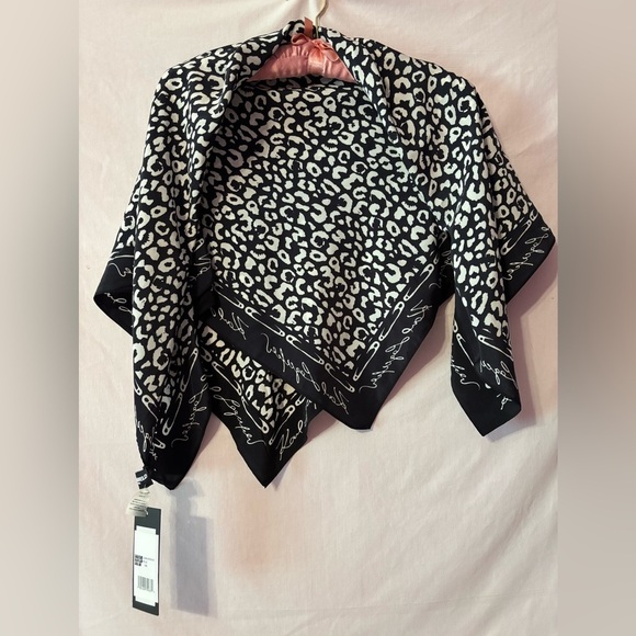 Karl Lagerfeld Accessories - Karl Lagerfeld Black and White Leopard Print Scarf